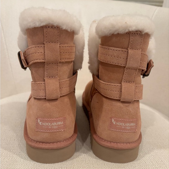 UGG KOOLABURRA Delene Mini In Mauve Pink Suede Warm Winter Booties Size 10 - Picture 13 of 16